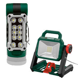 LED work lights and spotlights