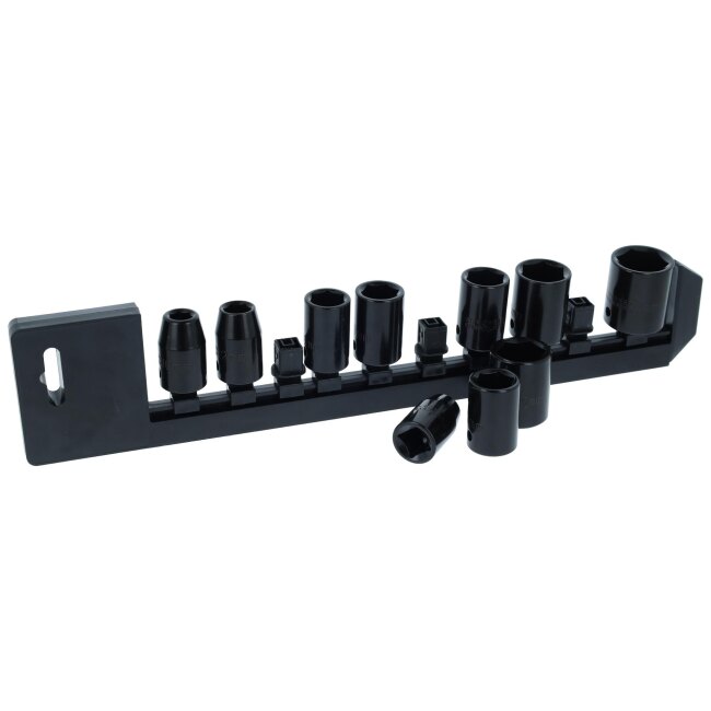 10-teiliger Steckschlüssel-Satz – 1/2 Zoll, Größen: 10-24 Mm, Chrome Vanadium, Schwarze Optik – Für Ratsche & Knarre