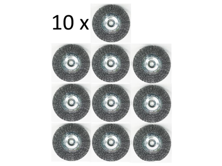 Juego de 10 cepillos metálicos para juntas