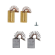 Set di spazzole in carbonio con supporto
