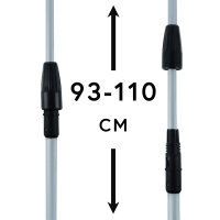 Fahrstock mit Räder und Teleskopstiel