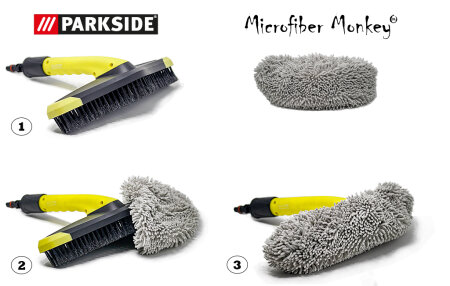 Funda de cepillo de microfibra Parkside adecuada para el cepillo de lavado Parkside PWB 30 A1 para la limpiadora de alta presión LIDL serie PHD