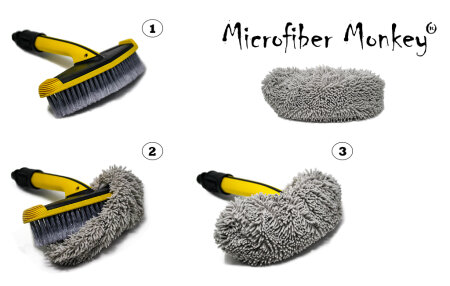 Funda de cepillo de microfibra adecuada para la limpiadora de alta presión KÄRCHER cepillo de lavado SOFT cruz 2.640-590 (cepillo no incluido)