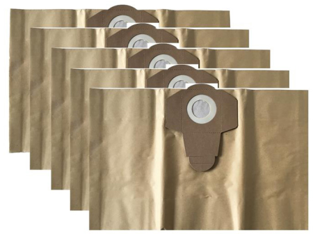 Papierfilterbeutel / Staubsaugerbeutel / Staubbeutel 5 Stück passend für Caramba Nass Trocken Sauger NTS Caramba CP-WDE 2012 Inox