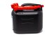 hünersdorff fuel canister 5 l, black, for petrol and diesel, E10 suitable with safety cap, incl. spout