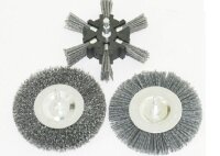 Set di 3 spazzole per giunti: metallo, plastica (stretta) e plastica (larga), adatte a parti del giardino EFB 4010
