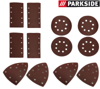 Parkside Schuurpapier set 12 stuks