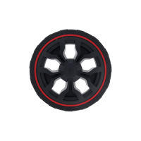 Rear wheel 2-piece set including rivets 23.5 cm