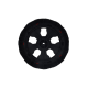 Rear wheel 2-piece set including rivets 23.5 cm