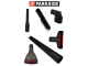 Parkside PNTS 23E - 6 teiliges Auto Staubsauger Düsen und Bürsten Set Polsterdüse Fugendüse kurz, Fugendüse XXL / Autodüse, Matratzendüse Saugbürste / Saugpinsel