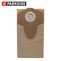 Parkside Papierfilterbeutel, 20 L, 5er Pack, braun