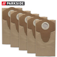 Sac filtrant en papier Parkside, 20 L, paquet de 5, brun