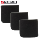 Parkside natfilter/schuimfilter, pak van 3, open aan één kant, extra sterk