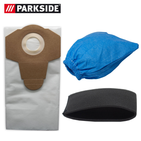Parkside Set za mokro i suvo usisavanje, osnovni, 30 L, beli
