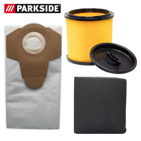 Parkside Nass-Trocken-Saugen-Set Profi, 30 L, weiß
