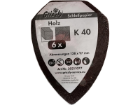 Jeu de feuilles abrasives K40 (6 pièces)
