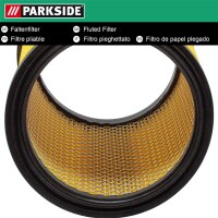 Parkside Trockenfilter / Faltenfilter / Lamellenfilter mit Bajonettverschlussdeckel, mit Stahlinnengitter, beidseitig offen