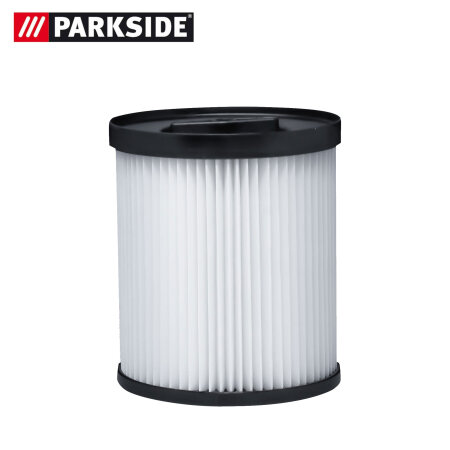 Parkside Faltenfilter / Lamellenfilter mit Bajonettverschluss, mit Stahlinnengitter, einseitig offen, klein, weiß