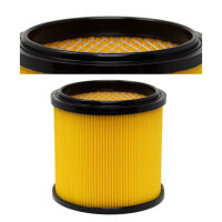 Parkside dry filter / pleated filter / lamellar filter set with bayonet lock cover, open on both sides