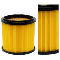 Parkside dry filter / pleated filter / lamellar filter set with bayonet lock cover, open on both sides