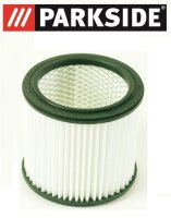 Filtro plissettato Parkside / filtro a lamelle con griglia interna in acciaio, aperta su entrambi i lati