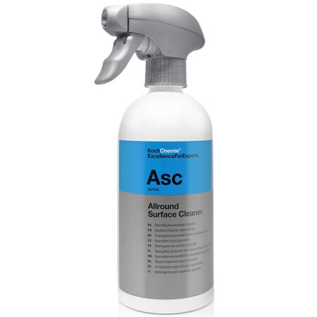 Koch Chemie ASC All Surface Cleaner Set - met applicator, zuigborstel en premium microvezeldoek in grijs