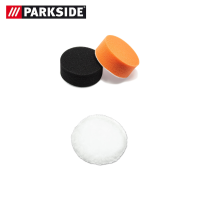 Polierhauben-Set Orange+Schwarz+Kunstfell Ø75mm