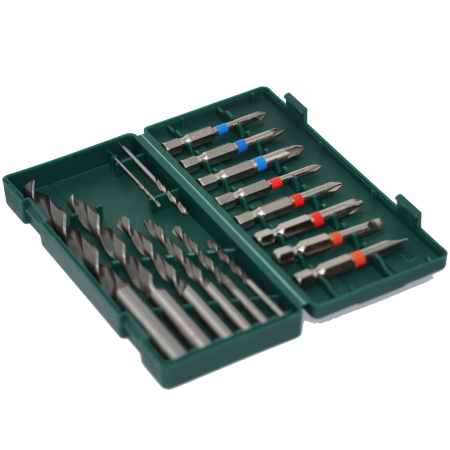Bohrer + Bitbox, 17-teilig