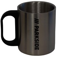 Edelstahl Tasse mit Parkside Logo