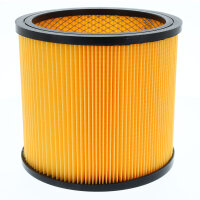 Dry filter / pleated filter / lamella filter without cover, with steel inner grille, open on both sides