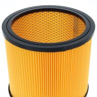 Dry filter / pleated filter / lamella filter without cover, with steel inner grille, open on both sides