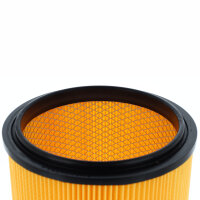 Dry filter / pleated filter / lamella filter without cover, with steel inner grille, open on both sides