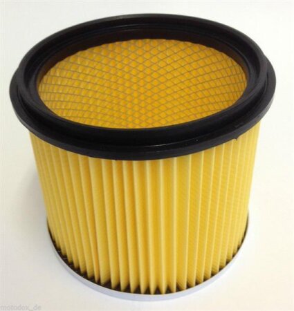 Dry filter / pleated filter / lamella filter without cover, with steel inner grille, open on one side