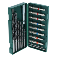 Boor + bit doos, 18 stuks