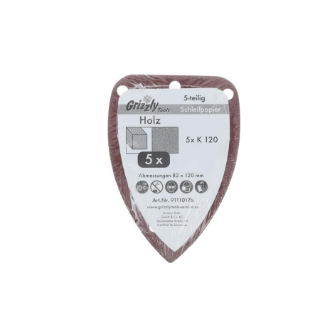 Schleifblatt-Set, 5-teilig, K120