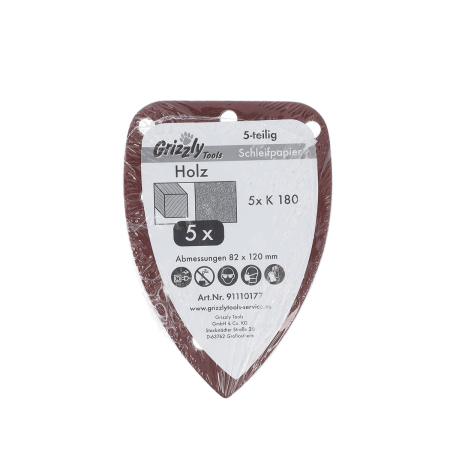 Schleifblatt-Set, 5-teilig, K180