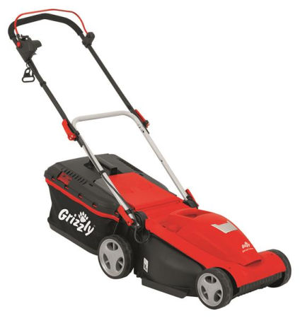 B-Ware Grizzly Tools Elektromäher ERM 1637-3 mit Stow-Funktion - Platzsparende senkrechte Lagerung"