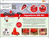 B-Ware Grizzly Tools Elektro Fugenbürste EFB 401-4, 400 Watt, inkl. 4 Arbeitsbürsten