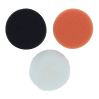 Polishing pads set (orange, black, faux fur)