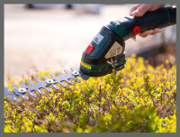 12V Akku Grasschere und Strauchschere Heckenschere mit Pflanzensprüh Aufsatz