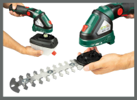 12V Akku Grasschere und Strauchschere Heckenschere mit Pflanzensprüh Aufsatz