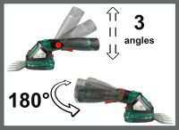 12V Akku Grasschere und Strauchschere Heckenschere mit Pflanzensprüh Aufsatz